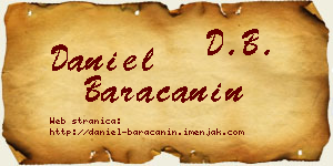 Daniel Baračanin vizit kartica